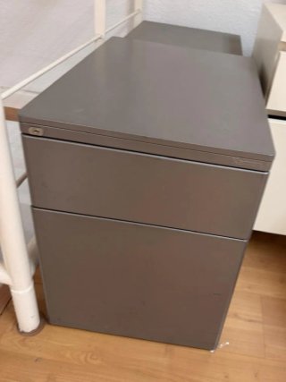 Cajonera metálica 2 cajones con cerradura