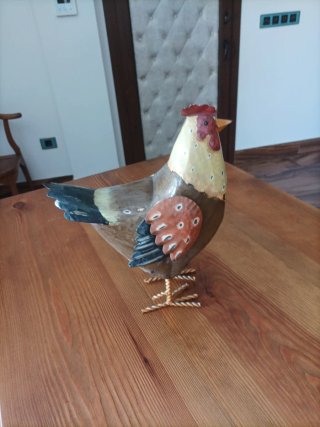 Gallo de chapa decorativo