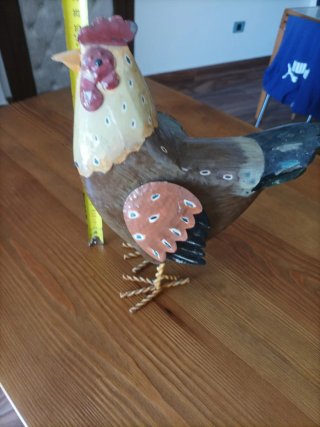Gallo de chapa decorativo