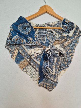 Top pañuelo paisley Shein S espalda abierta