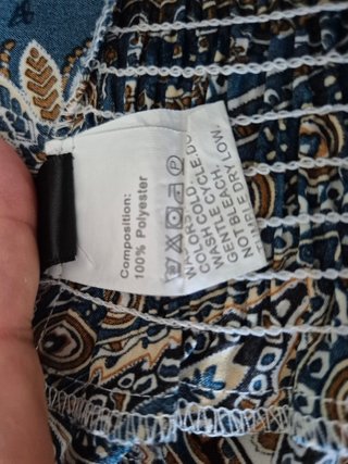 Top pañuelo paisley Shein S espalda abierta