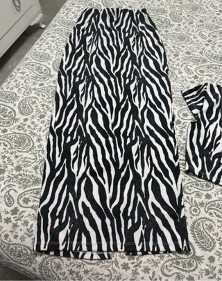 Conjunto Top y Falda Cebra Talla Única