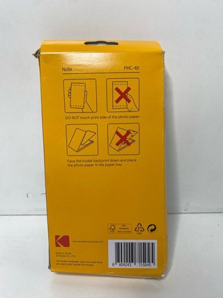 : Cartucho y Papel Kodak PHC-40 (40 fotos)