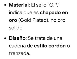 Cordón chapado en oro