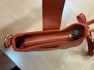 Bolso Piel Diseño Italiano Naranja