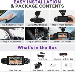 Dashcam 360° 4 Cámaras SIXWIN 1080P WiFi