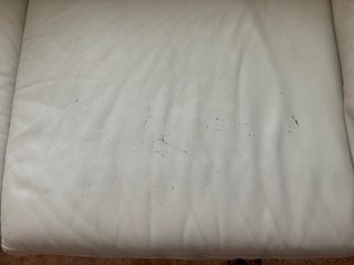 Sofá seccional de piel blanco (ver descripción)