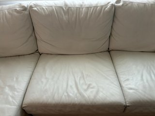Sofá seccional de piel blanco (ver descripción)