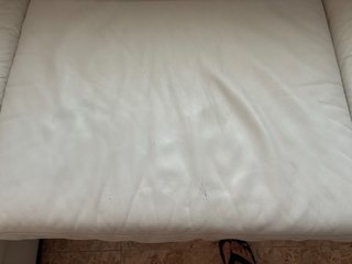 Sofá seccional de piel blanco (ver descripción)