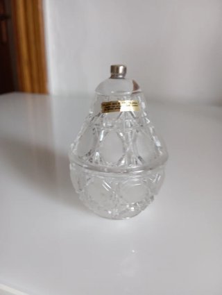Joyero vintage pera cristal de plomo y Plata 925
