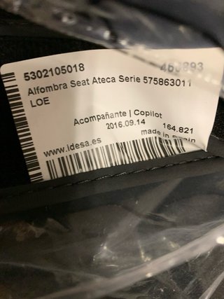 Alfombrillas Seat Ateca Originales