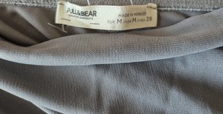 Top bandeau asimétrico Pull&Bear gris M