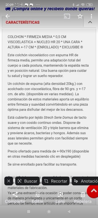 Colchon de 1.35x1.90 NUEVO