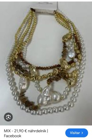 Collar multicapa perlas y oro