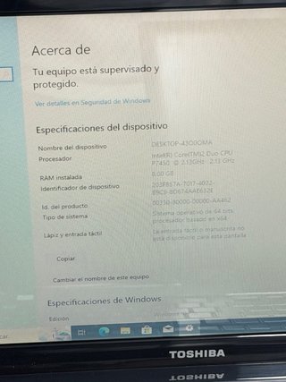 Lote 2x Portátiles Asus i Toshiba