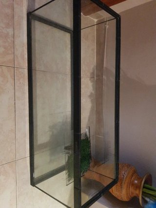 Acuario Peces/Tortugas Negro y Transparente