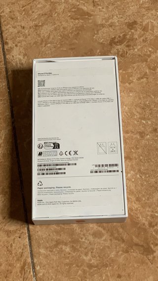Caja iPhone 17 Pro Max 1TB Naranja