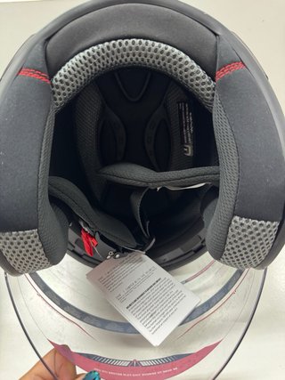 Casco Moto Negro Brillante Cara Abierta