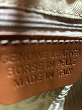 Bolso piel marrón diseño italiano