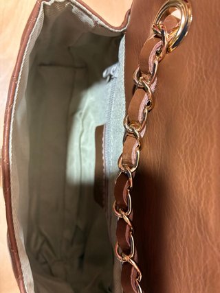 Bolso piel marrón diseño italiano