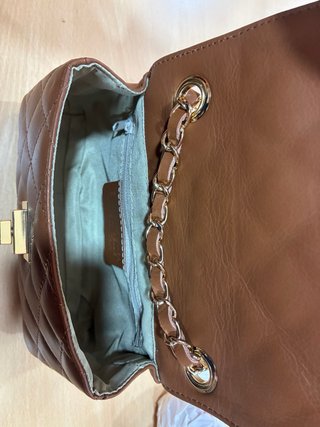 Bolso piel marrón diseño italiano