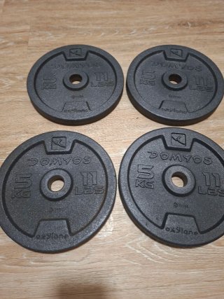 Barra 1,55m + 4 discos 5kg