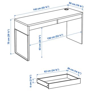 Escritorio MICKE Ikea 142x50 cm
