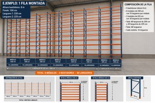 Bastidores Estantería Metálica 10m Altura