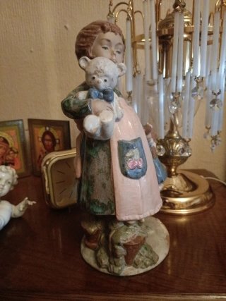 Figura Nadal Niñas con Osito