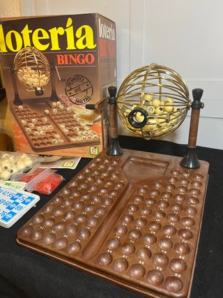 Lotería Bingo Bombo Metal Vintage