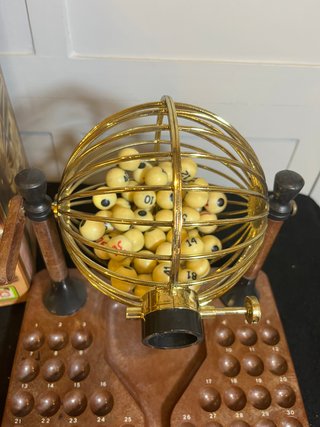 Lotería Bingo Bombo Metal Vintage