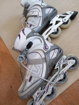 Patines en línea Fila blancos y morados