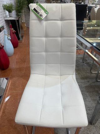 Juego de 2 sillas de comedor blancas