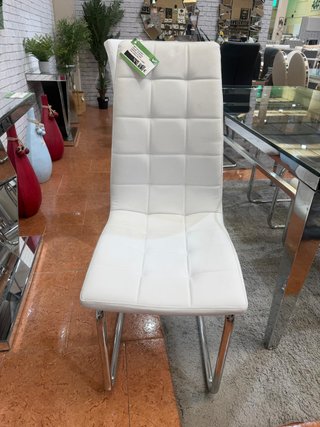 Juego de 2 sillas de comedor blancas