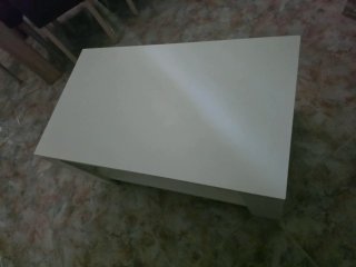 Mesa de salón blanca plegable