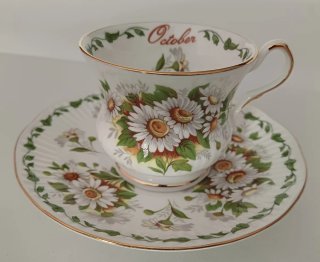 6 Tazzine + 6 Piattini ceramica floreali
