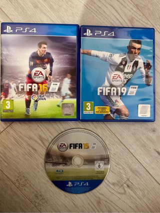 Lote 3 Juegos FIFA PS4: 15, 16 y 19