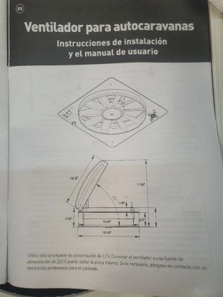 Ventilador Claraboya Caravana 40x40 (Nuevo)