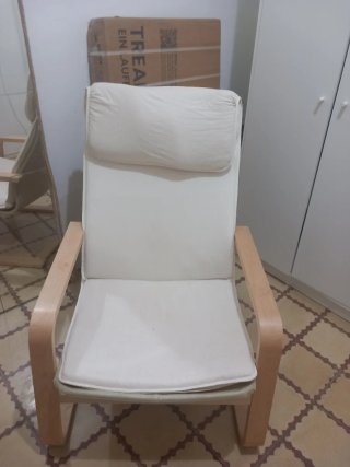 Silla Mecedora Poang Ikea Madera Tela