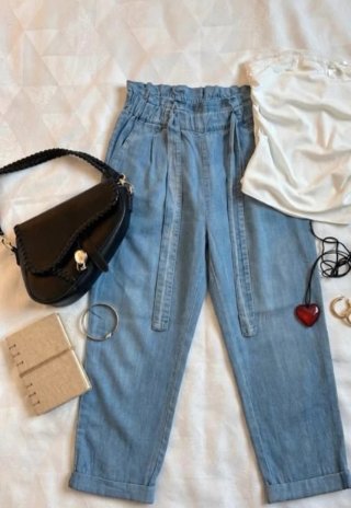 Pantalones Stradivarius Azul Talla M