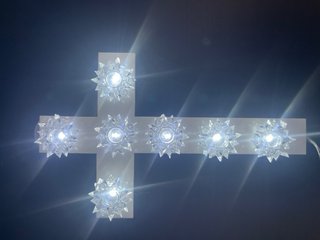 Croce luminosa plexiglass a batteria