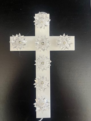 Croce luminosa plexiglass a batteria