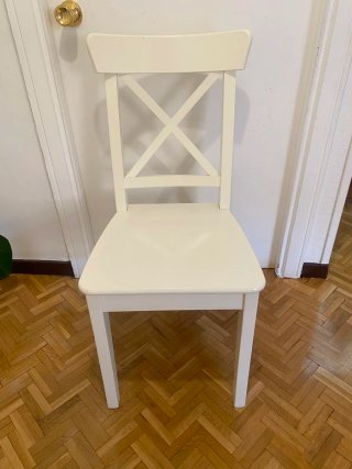 Para de Sillas Ikea Ingolf Blanca Madera