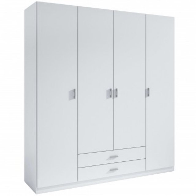 Guardaroba 4 porte 2 cassetti in legno
