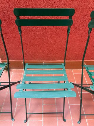 3 Sillas Jardín Hierro Plegables