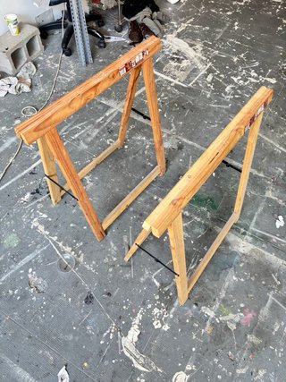 Caballetes de madera para mesa