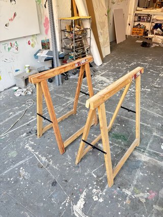Caballetes de madera para mesa