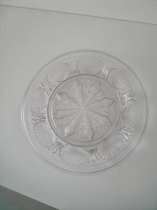 Plato con cúpula de cristal para pasteles o queso