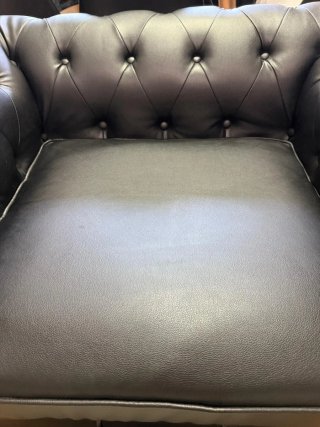 Sofá Chesterfield Negro Piel
