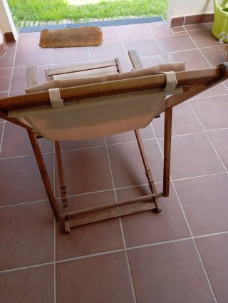 2 Hamacas Plegables Tela y Madera